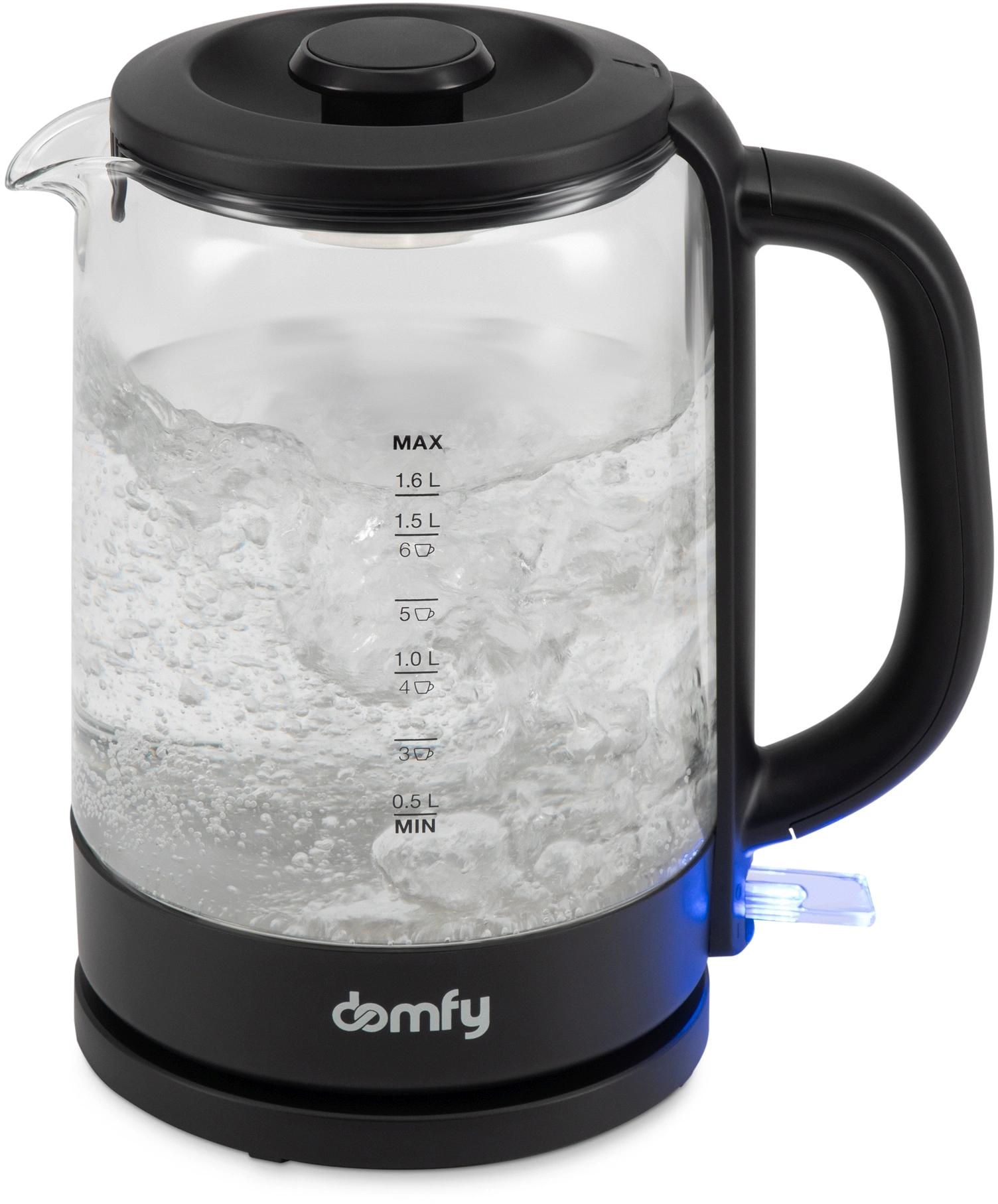 Чайник электрический Domfy DSB-EK304 черный, стекло