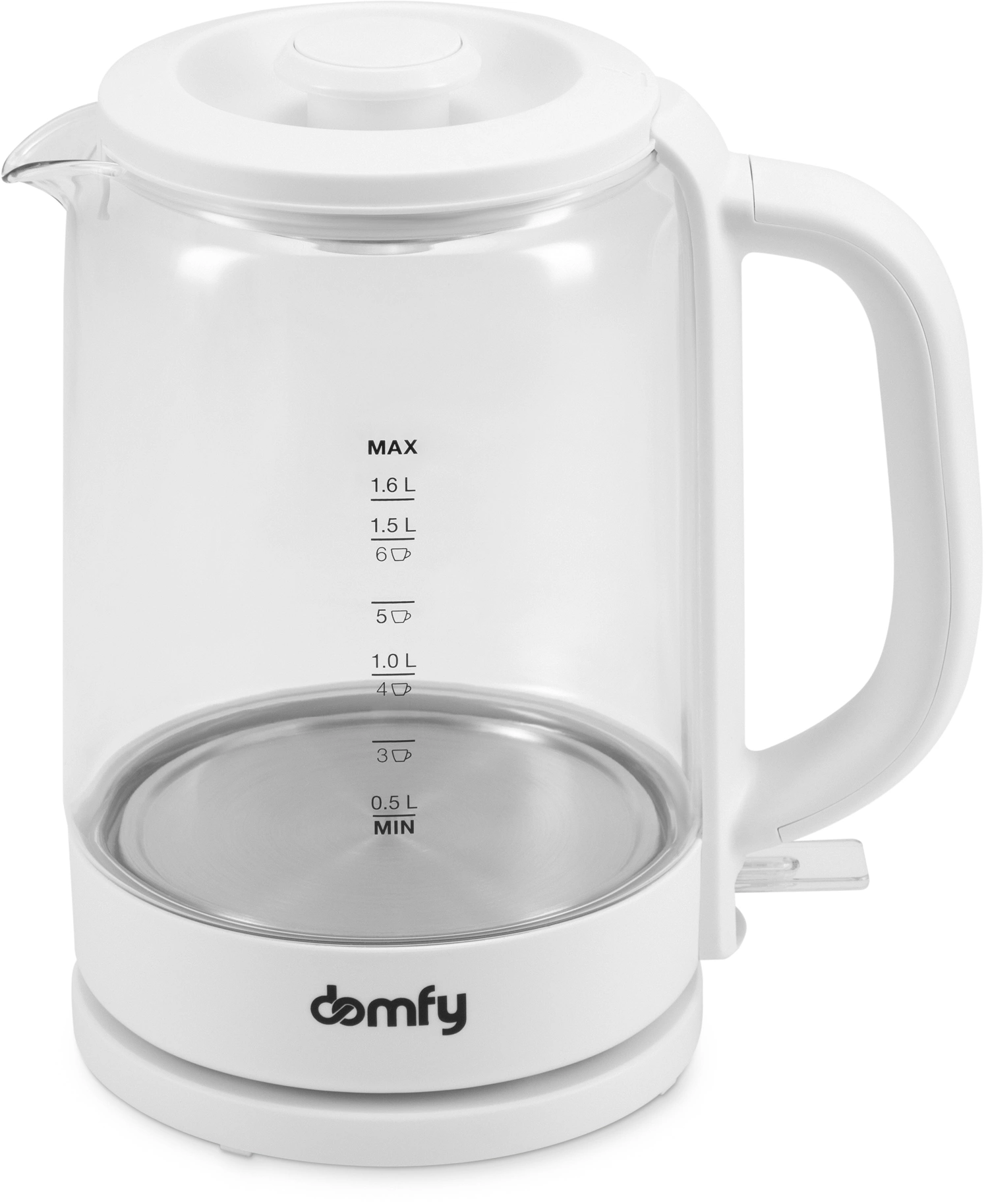 Чайник электрический Domfy DSW-EK304 белый, стекло