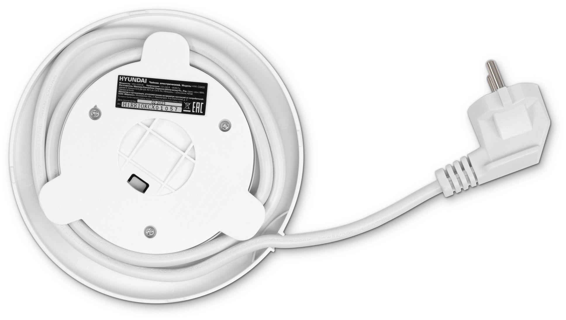 Чайник электрический Domfy DSW-EK304 белый, стекло