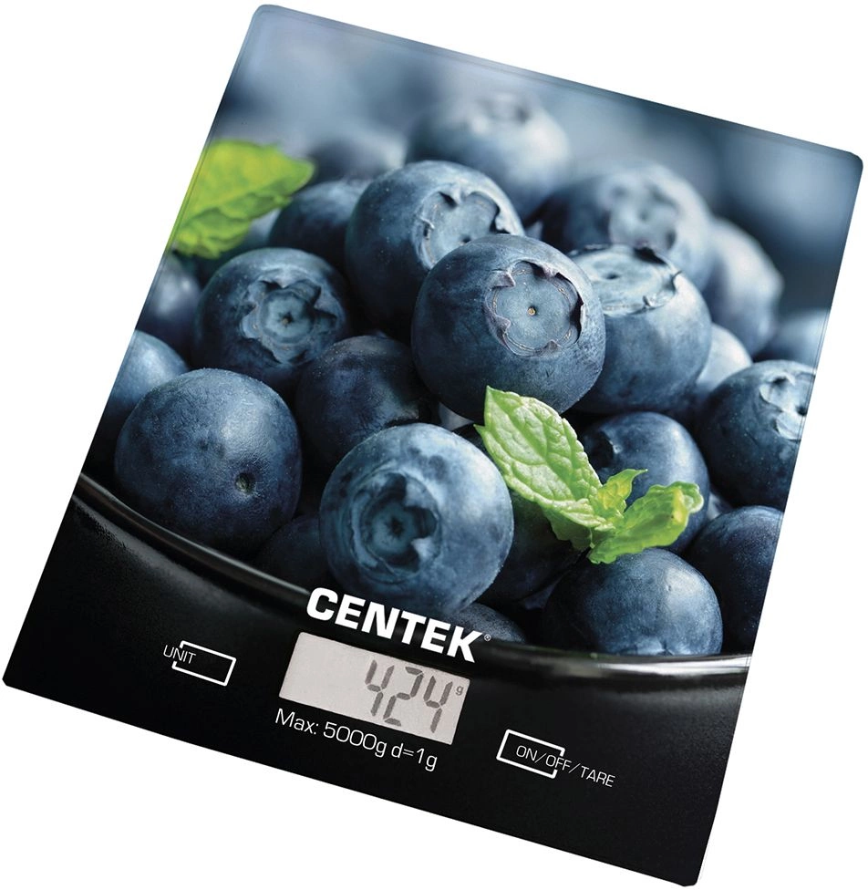 Весы кухонные Centek CT-2462 черный/голубика (ct-2462 голубика)