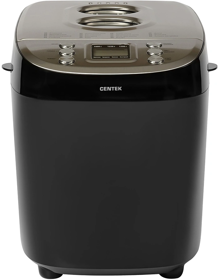 Хлебопечь Centek CT-1415 черный/серебристый (CT-1415 BLACK)