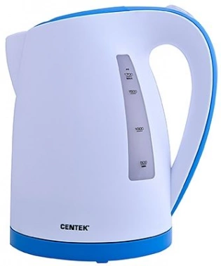 Чайник электрический Centek CT-0026 белый/синий, пластик (CT-0026 WHITE)