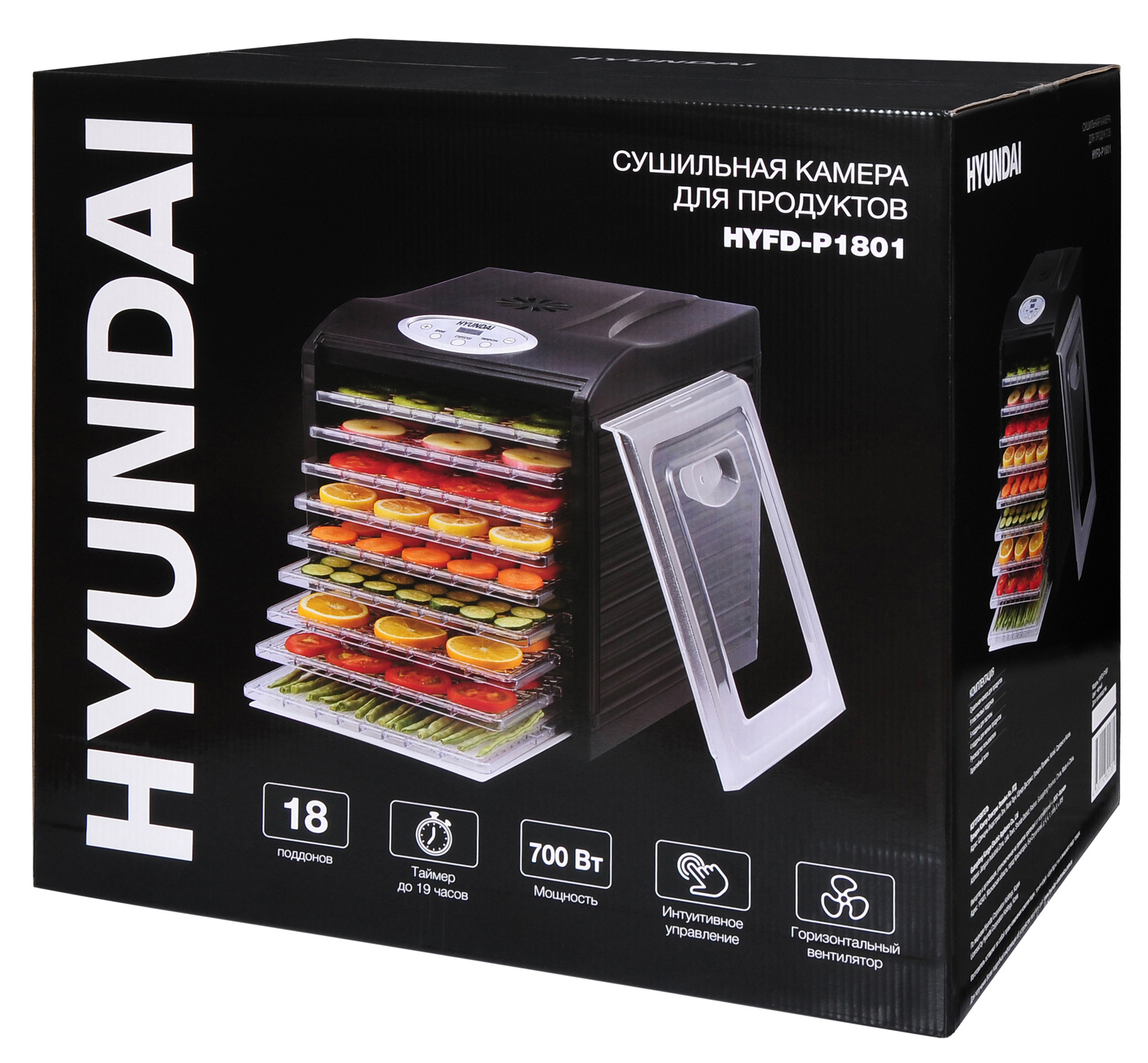 Сушка Hyundai HYFD-1802 черный
