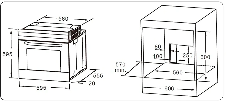 Духовой шкаф Evelux EO 620 B черный