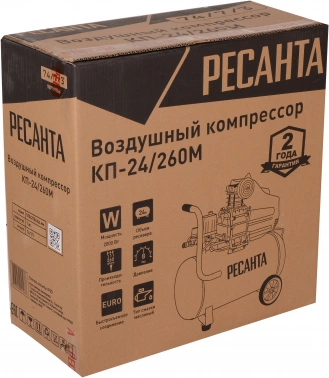 Компрессор поршневой Ресанта КП-24/260М (74/7/3)