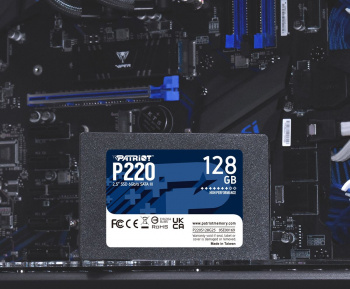 Твердотельный накопитель Patriot P220 128ГБ, 2.5", SATA-III, SATA P220S128G25
