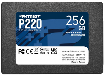 Твердотельный накопитель Patriot P220 256ГБ, 2.5", SATA-III, SATA P220S256G25