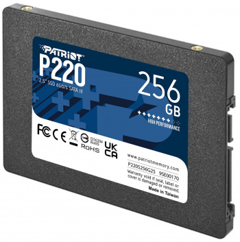 Твердотельный накопитель Patriot P220 256ГБ, 2.5", SATA-III, SATA P220S256G25
