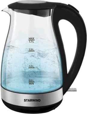 Чайник электрический Starwind SKP3039 черный, стекло