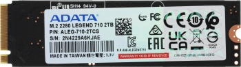 Твердотельный накопитель A-Data Legend 710 2048ГБ, M.2 2280, PCIe 3.0 x4, M.2 ALEG-710-2TCS