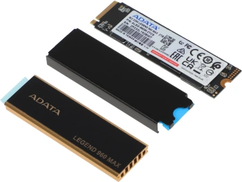 Твердотельный накопитель A-Data Legend 960 Max 2048ГБ, M.2 2280, PCIe 4.0 x4, M.2 ALEG-960M-2TCS