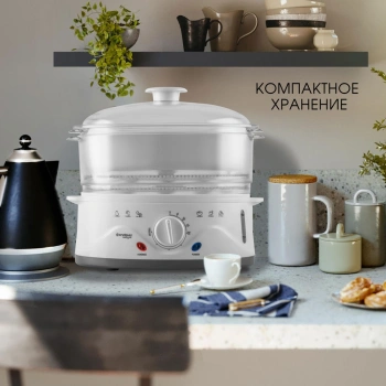 Пароварка Endever Vita-176 белый/серый (90336)