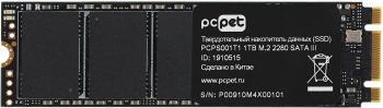 Твердотельный накопитель PC Pet 1024ГБ, M.2 2280, SATA-III, M.2 PCPS001T1