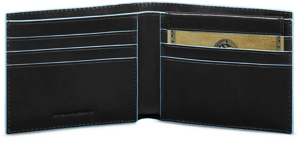 Кошелек мужской Piquadro Blue Square черный, кожа натуральная (pu3891b2r/n)