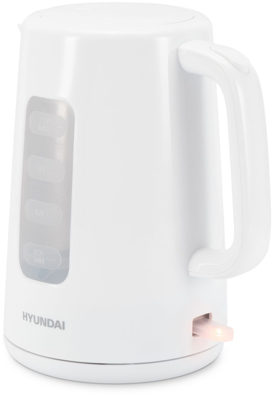 Чайник электрический Hyundai HYK-P3501 белый, пластик