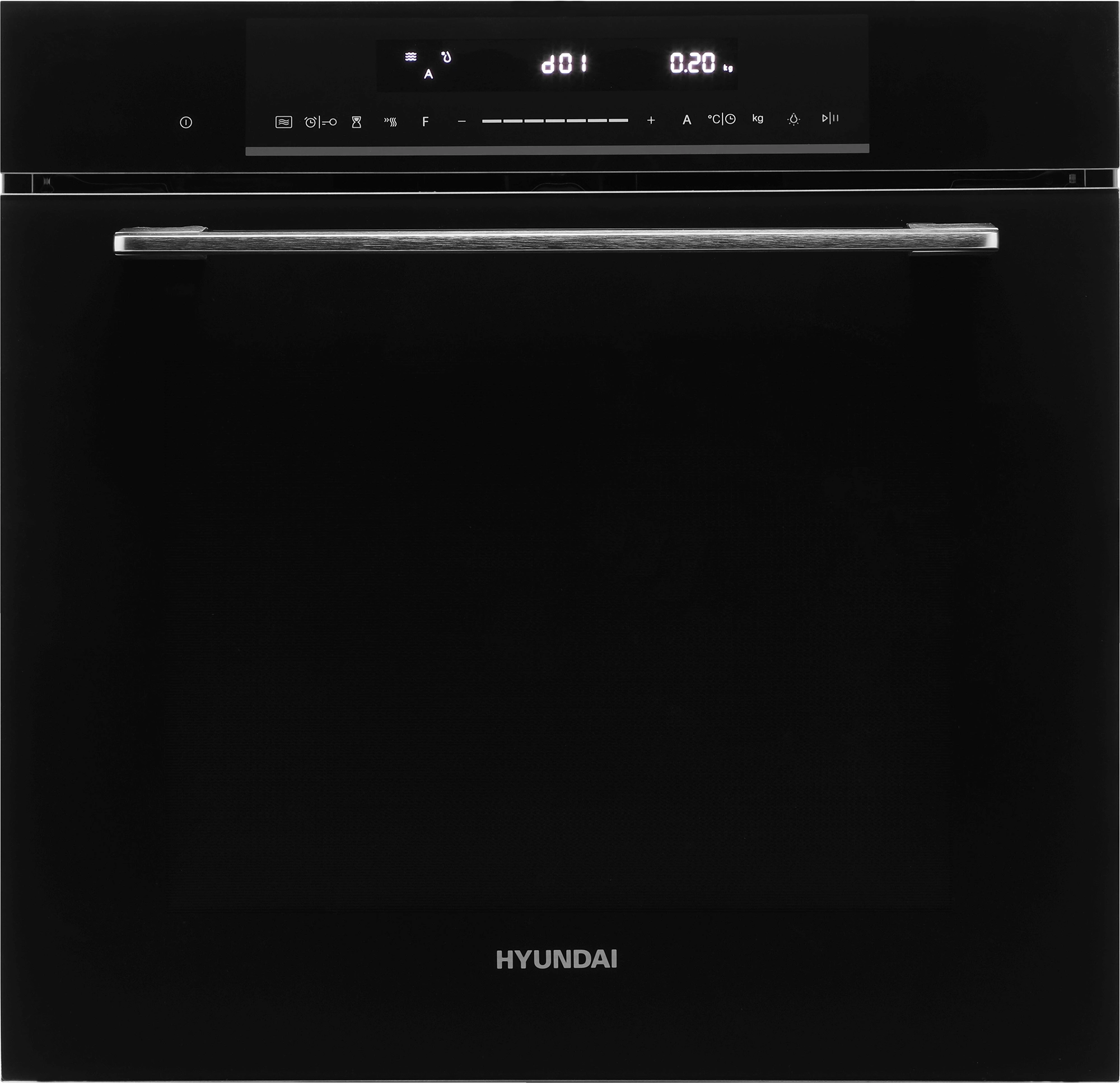 Духовой шкаф Hyundai HMEO 6780 BG черное стекло