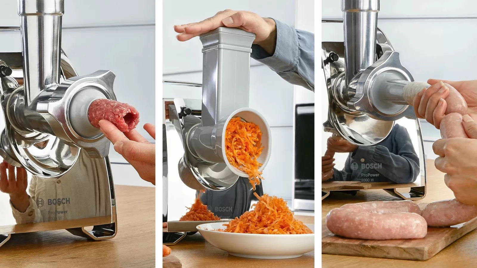 Мясорубка Bosch MFW67440 черный/серебристый