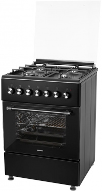 Плита комбинированная Nordfrost GE6064B черный, стеклянная крышка