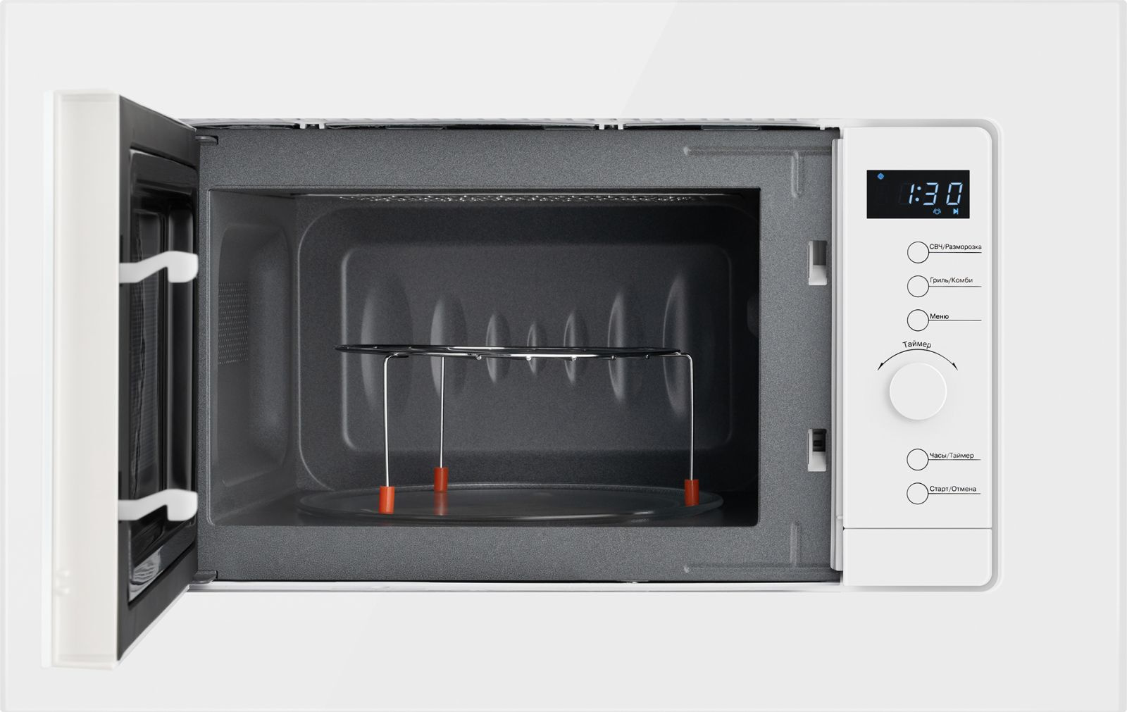 Встраиваемая микроволновая печь Weissgauff HMT-220 WG Grill белый (430872)