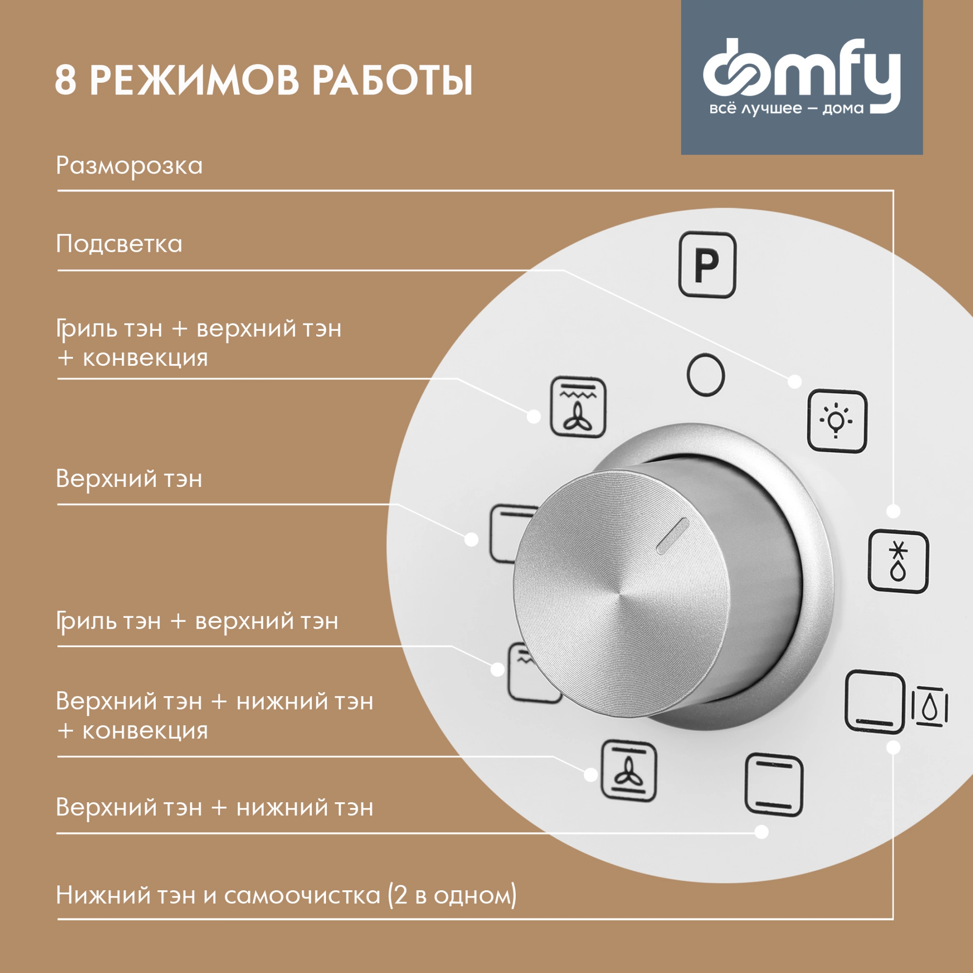 Духовой шкаф Domfy DM6642EO WG белый стекло