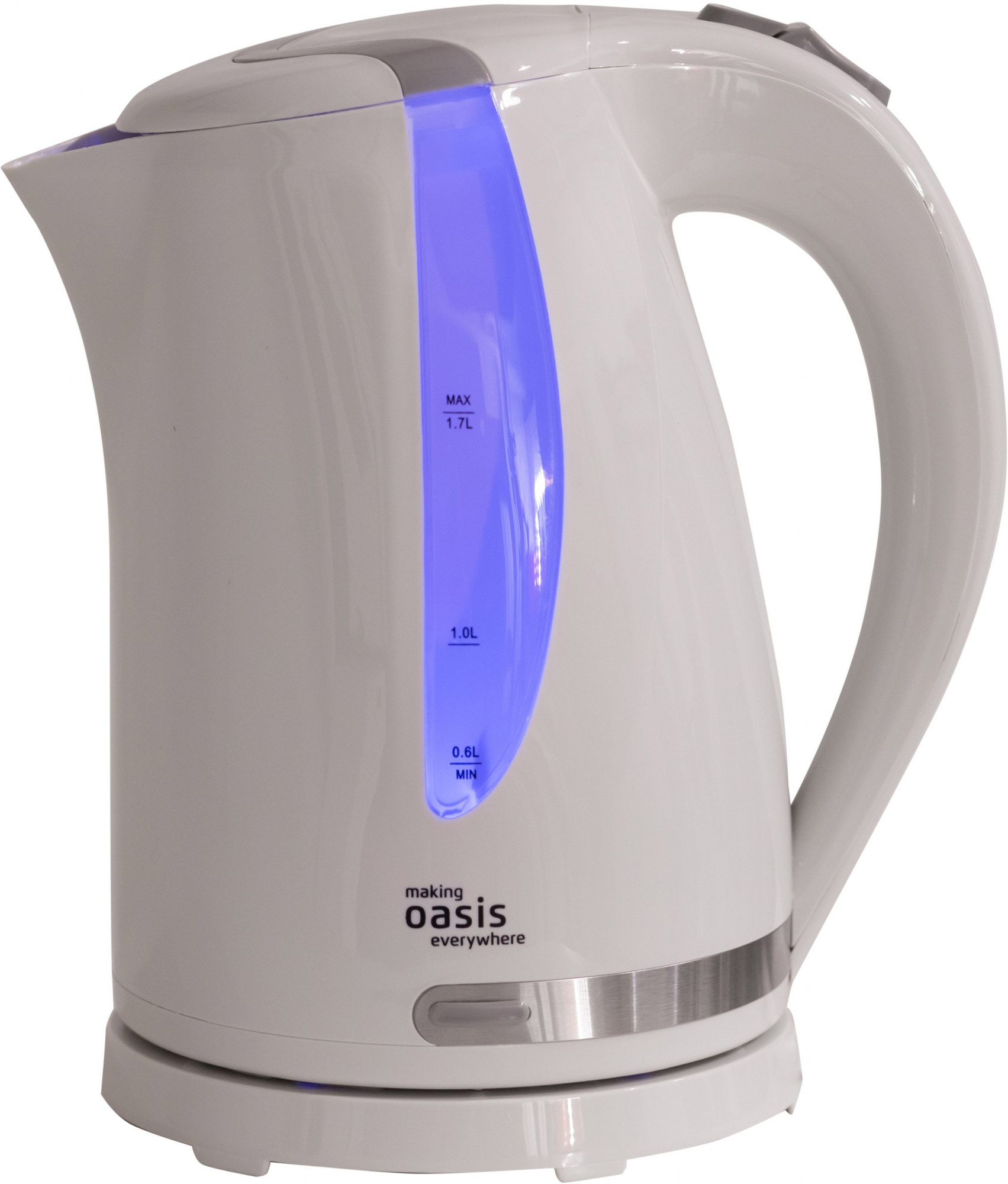 Чайник электрический Oasis K-2PW белый, пластик