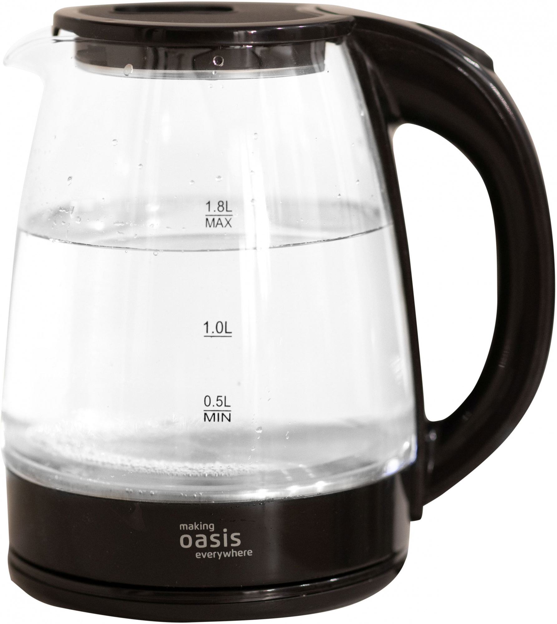 Чайник электрический Oasis K-8GВ черный, стекло