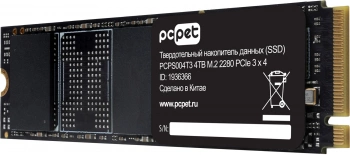 Твердотельный накопитель PC Pet 4096ГБ, M.2 2280, PCIe 3.0 x4, M.2 PCPS004T3