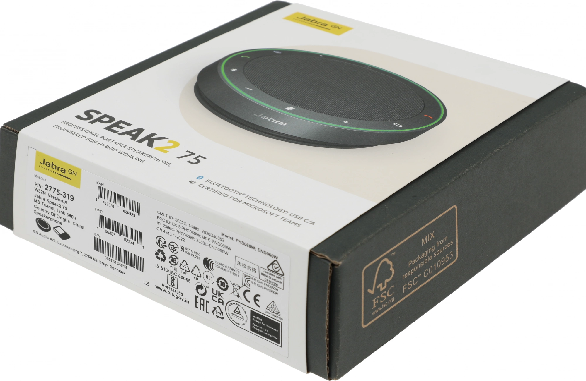 Спикерфон Jabra Speak2 75 MS Teams Link 380a темно-серый (2775-319)