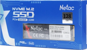 Твердотельный накопитель Netac N930E Pro 128ГБ, M.2 2280, PCIe 3.0 x4, M.2 NT01N930E-128G-E4X