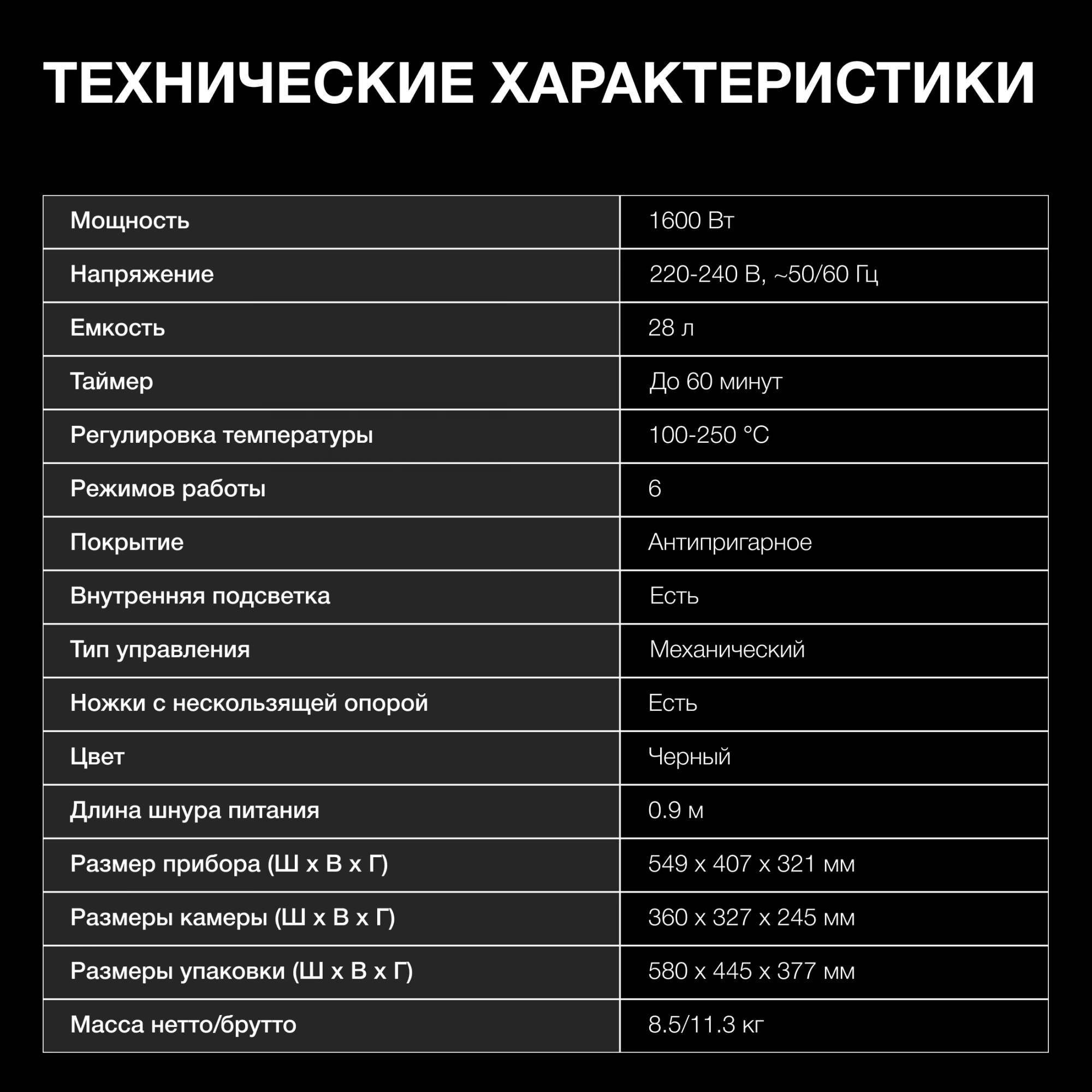 Мини-печь Hyundai MIO-HY093 черный