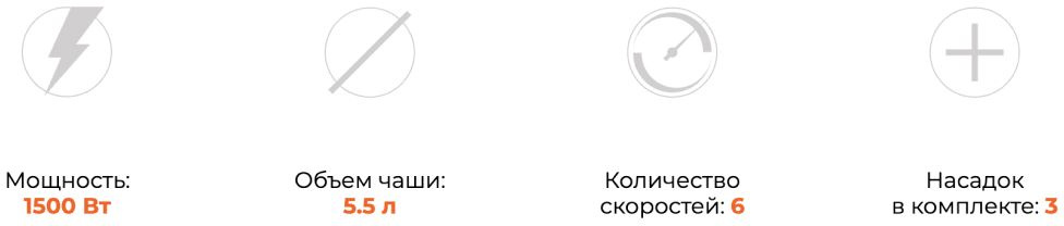 Миксер планетарный Garlyn S-350 серебристый
