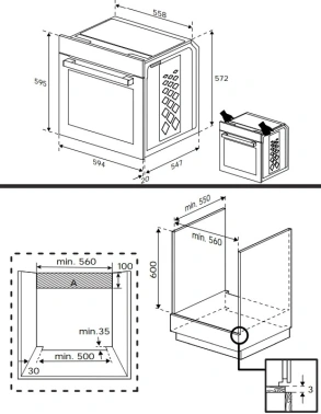 Духовой шкаф Indesit IFE 2420 BL черный (869890300070)