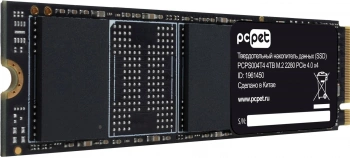 Твердотельный накопитель PC Pet 4096ГБ, M.2 2280, PCIe 4.0 x4, M.2 PCPS004T4