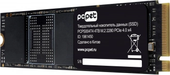 Твердотельный накопитель PC Pet 4096ГБ, M.2 2280, PCIe 4.0 x4, M.2 PCPS004T4