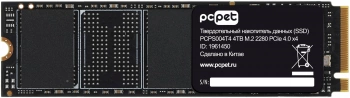 Твердотельный накопитель PC Pet 4096ГБ, M.2 2280, PCIe 4.0 x4, M.2 PCPS004T4