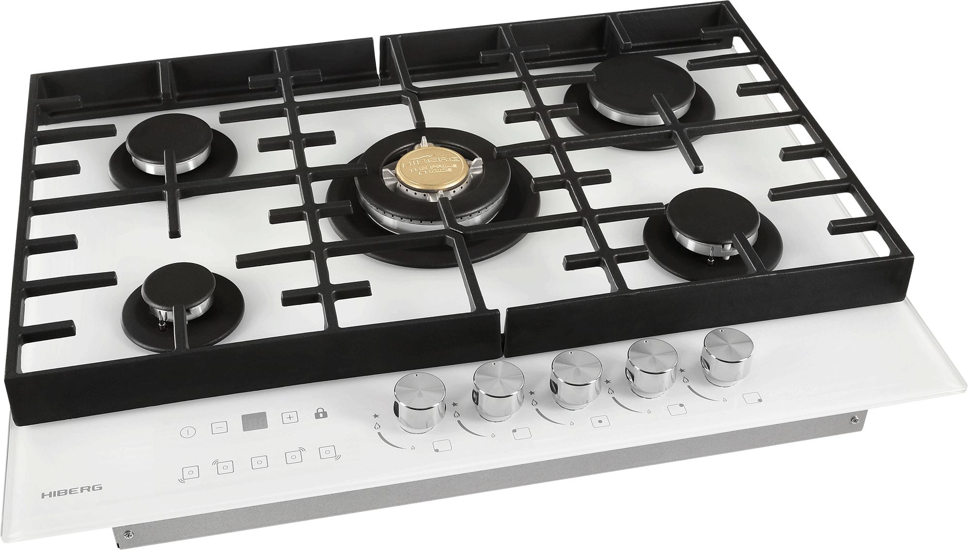Газовая варочная поверхность Hiberg VM 7155 белый