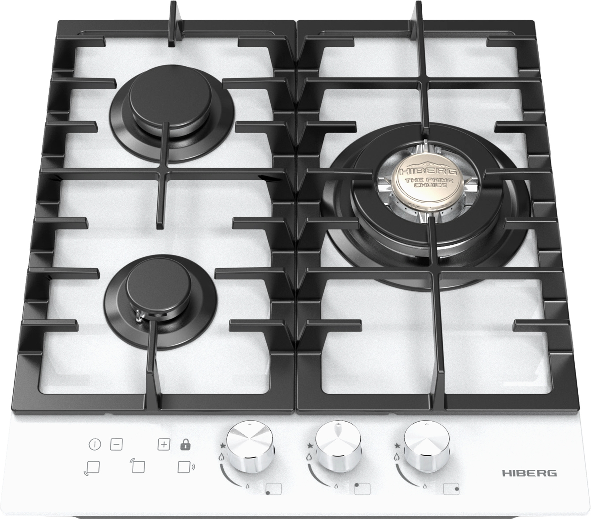 Газовая варочная поверхность Hiberg VM 4535 белый