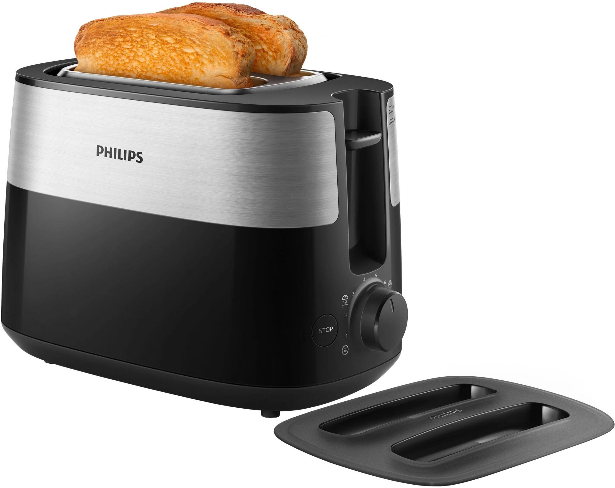 Тостер Philips HD2517/90 черный/серебристый