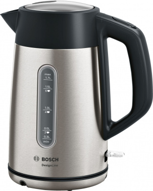 Чайник электрический Bosch TWK4P нержавеющая сталь/черный, металл (TWK4P440)