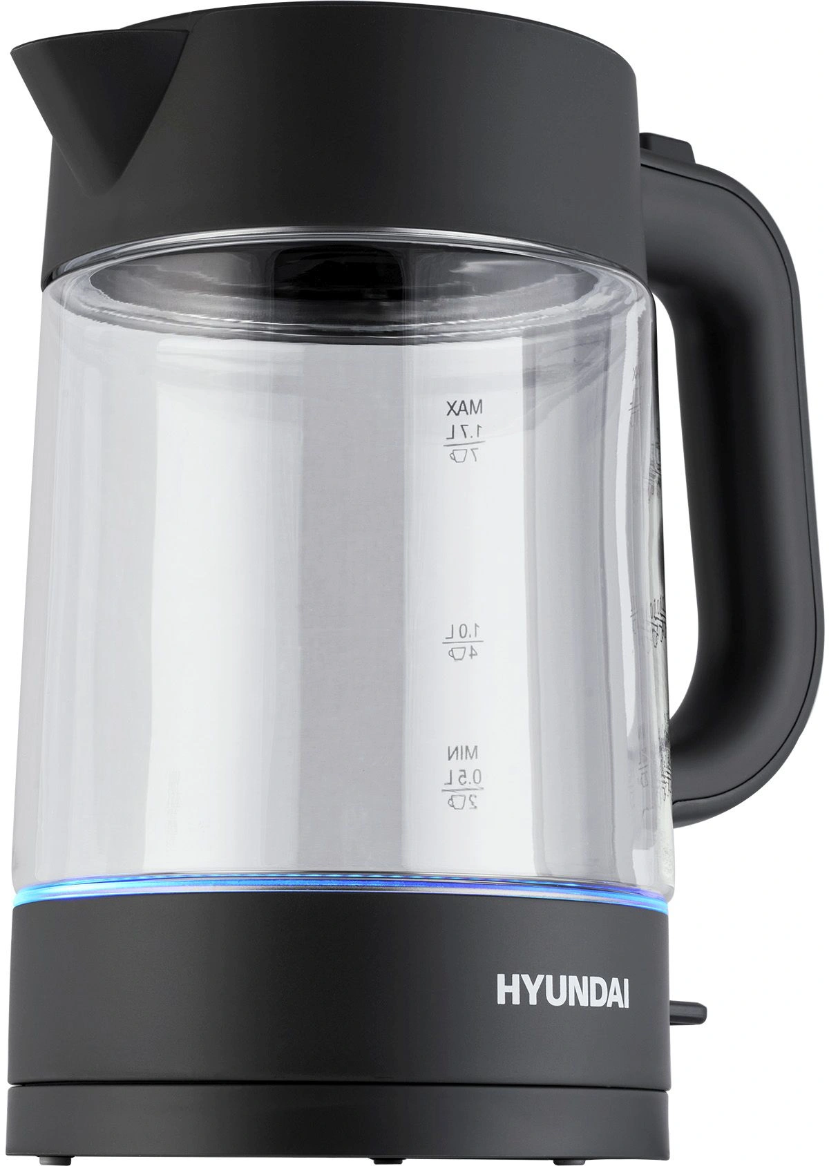 Чайник электрический Hyundai HYK-G7707 графит, стекло