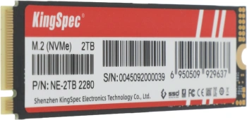 Твердотельный накопитель Kingspec 2048ГБ, M.2 2280, PCIe 3.0 x4, M.2 NE-2TB