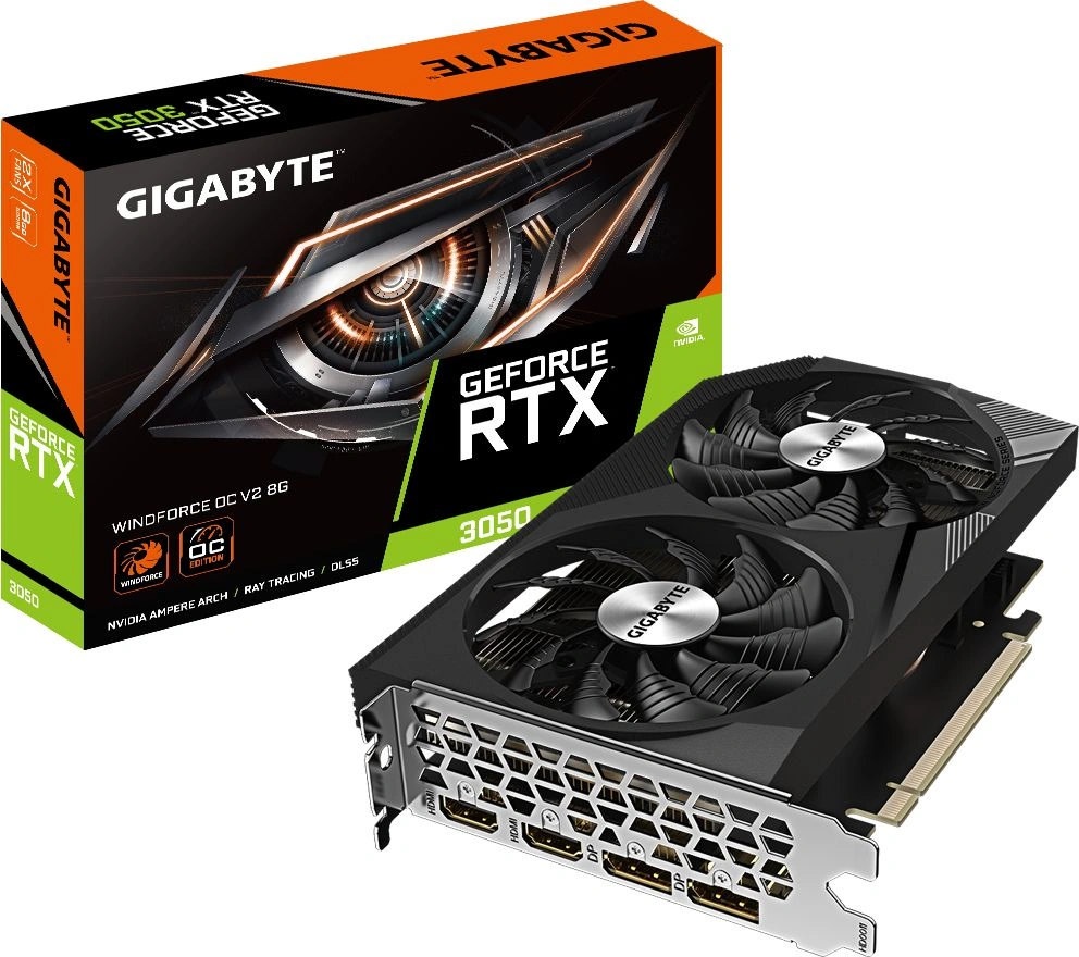 Видеокарта Gigabyte GV-N3050WF2OCV2-8GD 8ГБ, RET