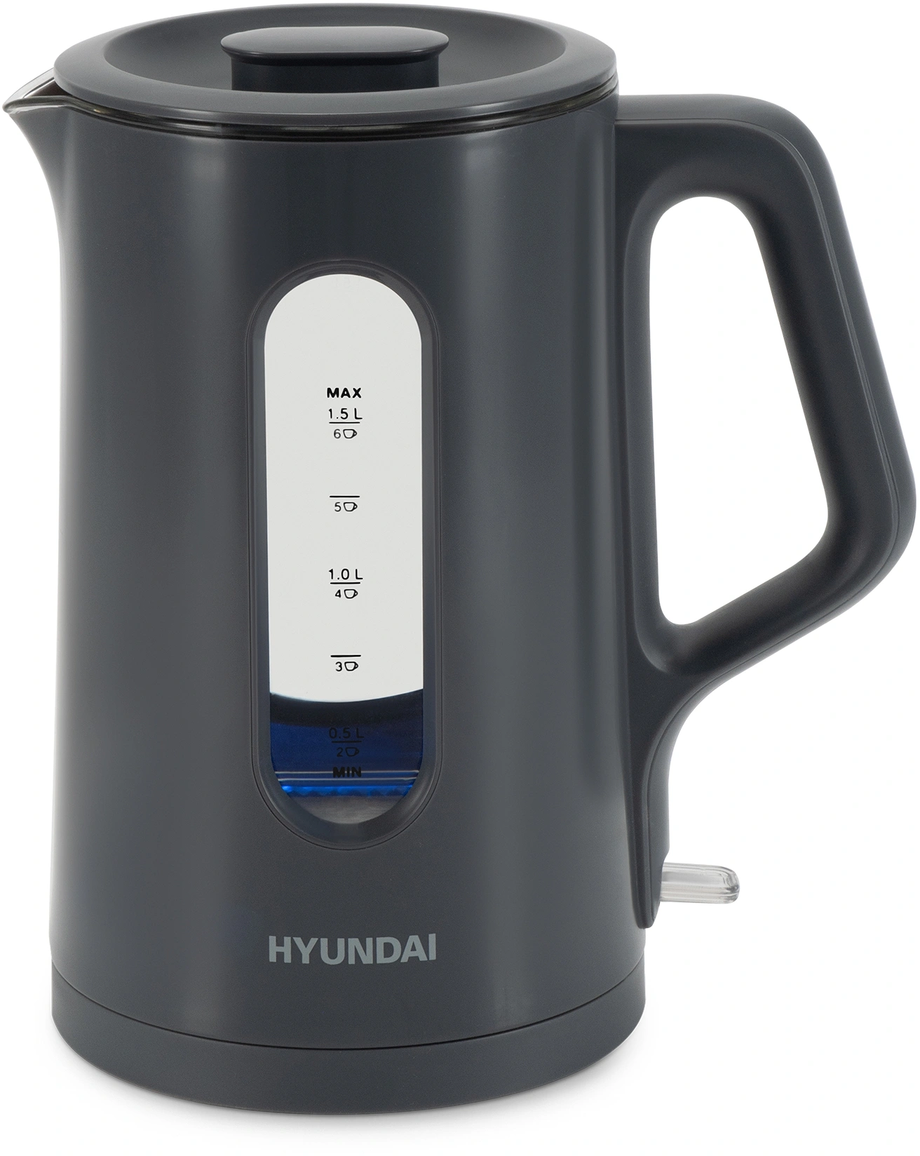 Чайник электрический Hyundai HYK-G4508 серый/прозрачный, стекло