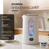 Чайник электрический Hyundai HYK-G5510 белый/прозрачный, стекло