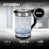 Чайник электрический Hyundai HYK-G3509 черный/прозрачный, стекло