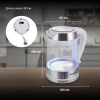 Чайник электрический Hyundai HYK-G3606 белый/прозрачный, стекло