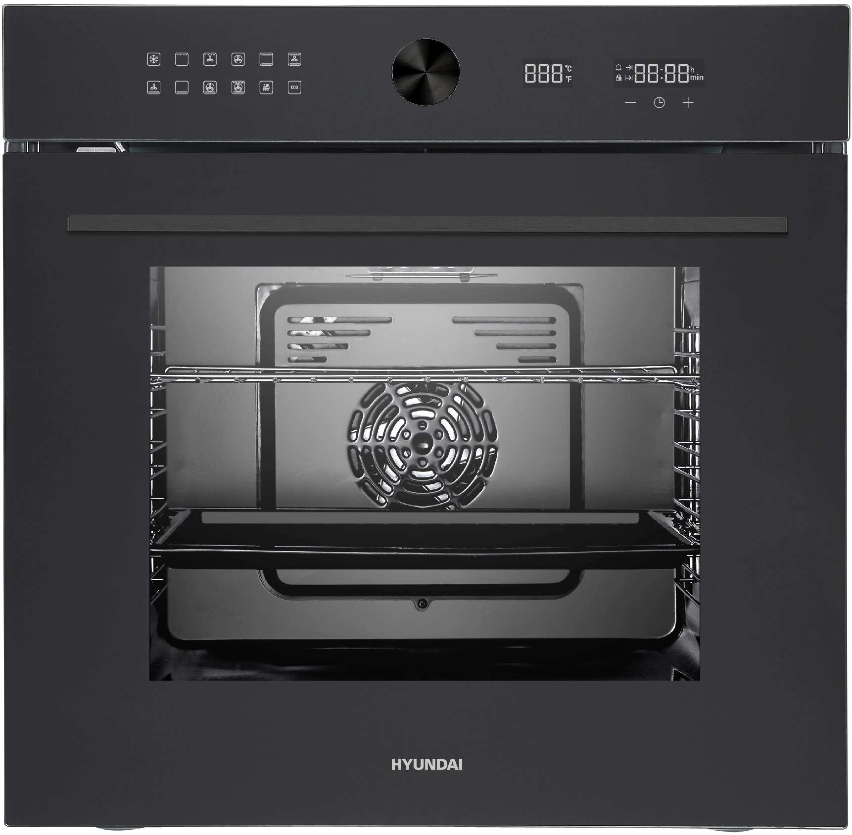 Духовой шкаф Hyundai HEO 6745 BG черное стекло