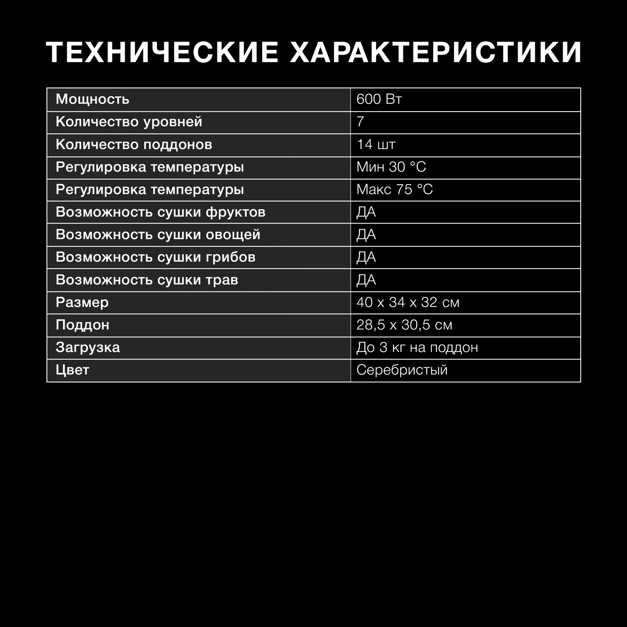 Сушка Hyundai HYFD-8802 серебристый
