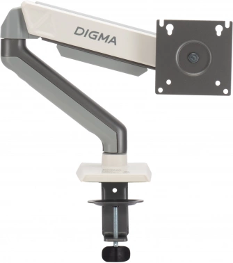 Кронштейн для монитора Digma D-MM101, крепление к столешнице, поворот и наклон, серый