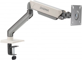 Кронштейн для монитора Digma D-MM101, крепление к столешнице, поворот и наклон, серый